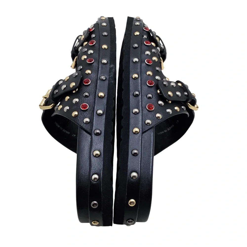 🆕{SaintG} Chloe StuddedDouble Buckle Sandal - Picture 6 of 13